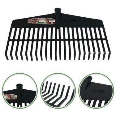 Imagem de Rastelo Ancinho Vassoura Plástico Jardim Varrer Grama Folha Ciscador Q