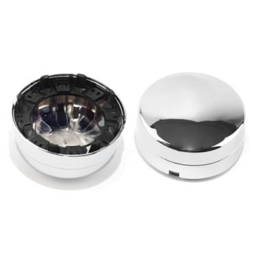 Imagem de DewFlew 2 peças de tampa central da roda traseira para Dodge Ram 3500 2003-2017 exterior 222,5 mm (8,76 pol), tampas de cubo cromadas internas 200 mm (7,87 pol), substituição 52106877AB