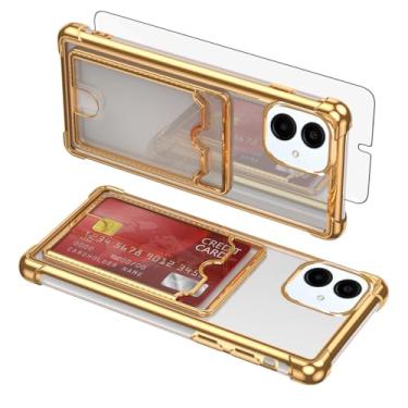 Imagem de Asuwish Capa de celular para celular Samsung Galaxy A06 5G com protetor de tela de vidro temperado e resistente à prova de choque híbrido suporte de cartão rígido acessórios Ao6 A 06 4G LTE feminino