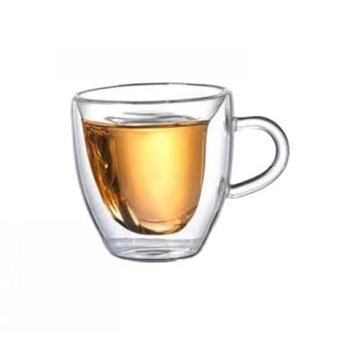 Imagem de Xícara De Vidro Duplo(80ml coração 1peça)