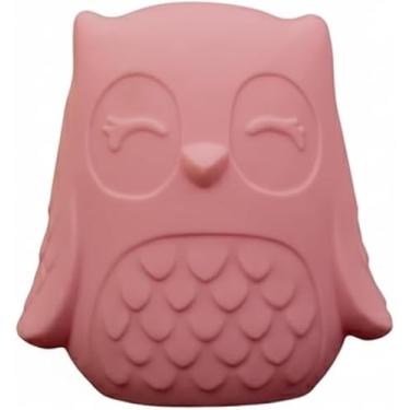 Imagem de Luminária Corujinha Super Cute Rosa Bivolt | Abajur de Mesa Infantil em Polietileno | Luz Noturna Decorativa Quarto Bebê e Criança | Max 10W LED