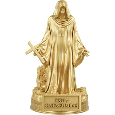 Imagem de Estátua Exu 7 Catacumbas Imagem Umbanda Candomblé (Cor Ouro)