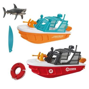 Imagem de Kit 2 Barquinhos para Brincar na Água Infantil com Acessórios - Usual 