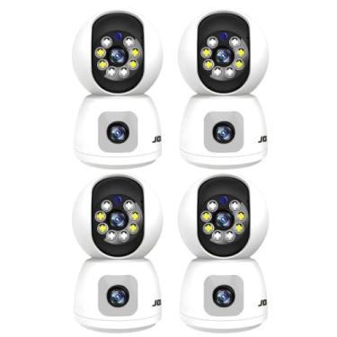 Imagem de ANJ.GG Câmera de Segurança Interna/Externa, Estilo Domo, 1080p HD, Detecção de Movimento, Monitoramento Residencial/Bebê/Pet, L2*4, Wi-Fi/Bluetooth, Visão Noturna 360°, AC/DC, Wi-Fi