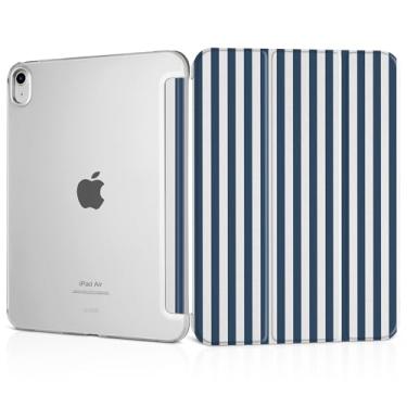 Imagem de MEEgoodo Capa para iPad Air 11 polegadas M3 (2025)/M2 (2024), capa para iPad Air 5ª/4ª geração 11 polegadas 2022 2020, capa para tablet com textura de seda e capa traseira transparente para PC