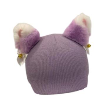 Imagem de UGPLM Capa para capacete de esqui, gorro de tricô divertido, protetor, acessório decorativo inovador para capacete de esqui, proteção de inverno para, Roxo