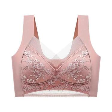 Imagem de Sutiã Sem Costura plus Size Com Renda Push Up, Sutiã De Renda De Seda 