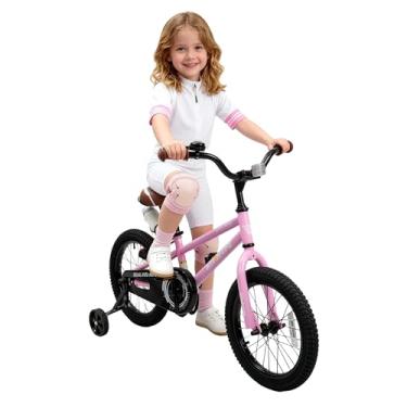 Imagem de WinHope Bicicleta infantil, bicicleta para iniciantes com rodas de treinamento e assento ajustável, fácil de andar de equilíbrio a pedal, bicicleta de aprendizagem, 30 a 50 cm para meninos e meninas