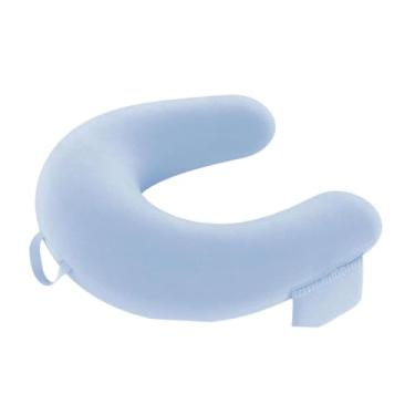 Imagem de SiaBiced Almofada de leitura para jogos, apoio de braço, respirável, ergonômica, confortável, em formato de U, para usar no colo, no sofá ou na cama, Azul