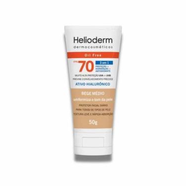 Imagem de Prot Solar Helioderm Fac Fps70 50G Oil Free Bege Medio Cor 3 - KLEY HE
