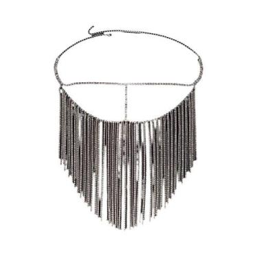 Imagem de Joias De Cabelo Com Franjas De Strass Para Mulheres, Decorações Elegan