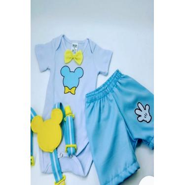 Imagem de Conjunto bebê tema Ratinho Azul