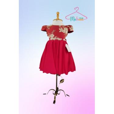 Imagem de Vestido Infantil Festa Vermelho - Rainha Vermelha