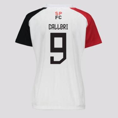 Imagem de Camisa São Paulo Entrelaço 9 Calleri Feminina Branca - Braziline, P