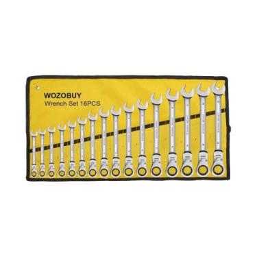 Imagem de Conjunto De Chaves Combinadas Com Catraca Métrica De 6-23mm Em Aço Cro