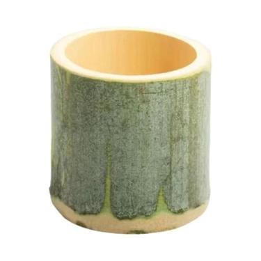 Imagem de Copo De Bambu De Grande Diâmetro Para Chá Com Leite, Sorvete, Decoraçã