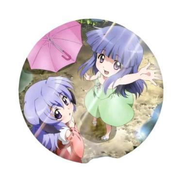 Imagem de Broche Redondo a Laser Kawaii Anime Higurashi When They Cry, Broche De