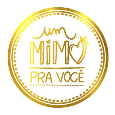 Imagem de Adesivo "Um Mimo Pra Você" - Ref.2106 - Hot Stamping - Dourado - 50 un