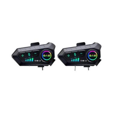 Imagem de Intercomunicador Bluetooth Para Motocicleta, Headset À Prova d'Água 30