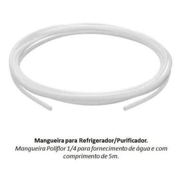 Imagem de 5 Metros Mangueira Atóxica Branca 1/4 Purificador Bebedouros - Electro