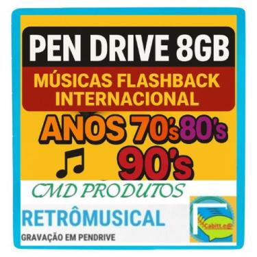 Imagem de Pen drive 8gb = Músicas Internacional(Flashback e Anos 70's, 80's e 90