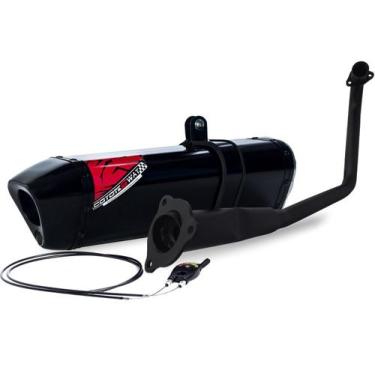 Imagem de Escape / Ponteira Coyote Modelo TRS 2 Way + Mais em Alumínio - CG 125 