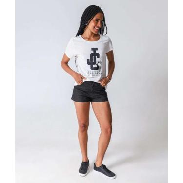 Imagem de Short Boyfriend Sarja Feminino Lurex Zune Jeans Preto-21051, 40, Preto