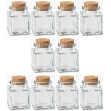 Imagem de Kit 3 Potes de Vidro com Tampa de Rolha Porta Doces e Tempero 50ml - N