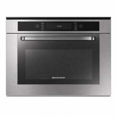 Imagem de Micro-ondas brastemp gourmand 60cm com grill 40l de embutir em aço ino
