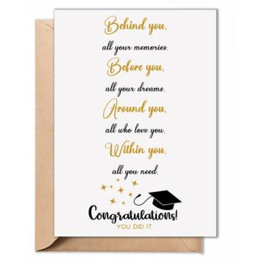 Imagem de Cartão de Formatura TRIDECOR 13 x 18 cm com Mensagem Inspiradora
