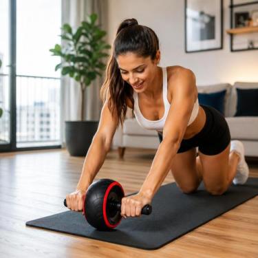 Imagem de Roda para Exercicio Abdominal M1 Forza Fitness -, Preto