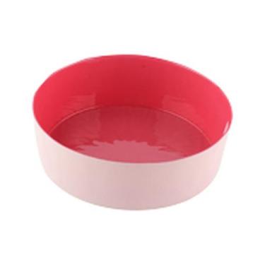 Imagem de Centro de mesa Milky vidro 1,4L 20x6,5cm rosa e creme -L Hermitage - L