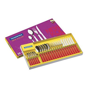 Imagem de Faqueiro 24 Peças Tramontina New Kolor Vermelho