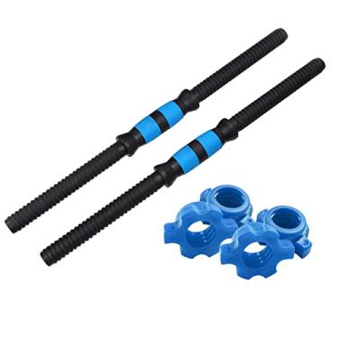 Imagem de YIJU Kits de barras de halteres de aço ajustável para levantamento prático de musculação para de ginástica para mulheres, Porca de barra de halteres de 40 cm