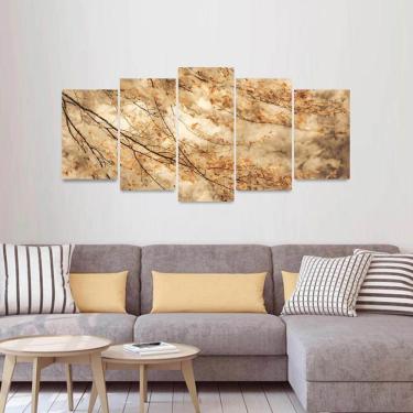 Imagem de Quadro decorativo Paisagem Folhas de Outono 5 Peças