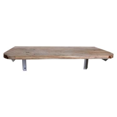 Imagem de Prateleira Industrial 60x30 Madeira Tabua Pinus Suporte Mão Francesa
