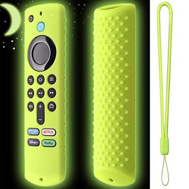 Imagem de Compatível com a tampa remota Fire-TV-Stick 4K Max/3rd Gen | Estojo de controle remoto de silicone macio com cordão | Capa protetora luminosa à prova de choque para Fire-TV-Stick 4k Max (10 cores)