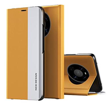 Imagem de YUNCHAO Caixa de telefone Para honra x9 4g / 5g 2022 / x30 / magic4 lite 5g lateral eletroplacado capa de couro de adsorção capa para celular