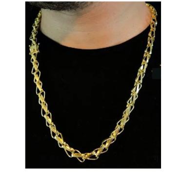 Imagem de Cordão Balao 9mm corrente de moeda antiga banhada a ouro