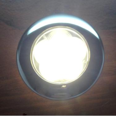 Imagem de Barco náutico 6 LED branco quente teto cortesia luz aro de aço inoxidável nivelado