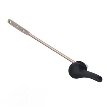 Imagem de Alavanca de vaso sanit¨¢rio, al?a de descarga de vaso sanit¨¢rio de montagem lateral, kit de substitui??o de al?a de descarga de vaso sanit¨¢rio preto de liga de zinco, al?a de substitui??o de alava