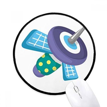 Imagem de DIYthinker Universo Alien Monster Satellite Mouse Pad Desktop Office Tapete redondo para computador