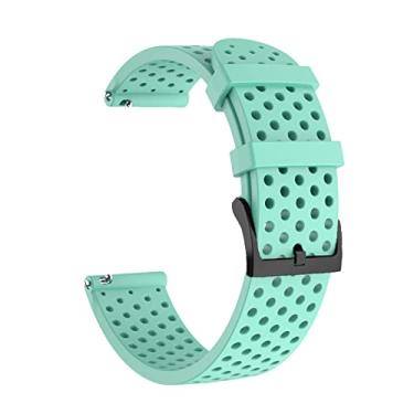 Imagem de COOVS Pulseira de silicone para relógio de 20 mm para SUunto 3 Fitness pulseira para Polar Ignite/2/Unite Smartwatch Belt Writband (Cor: azul-petróleo, Tamanho: para Polar Ignite 2)