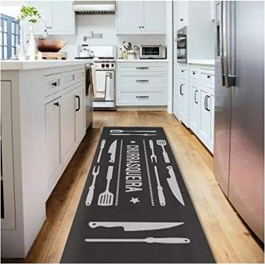 Imagem de Tapete Passadeira Churraqueira Antiderrapante-Preto-60 x 250