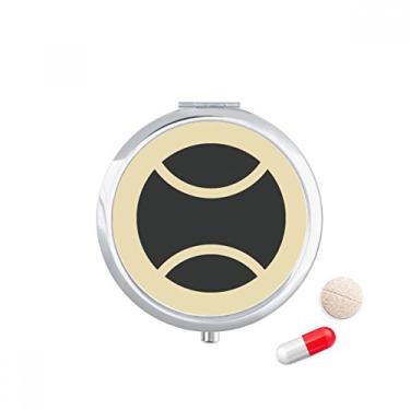 Imagem de Caixa de comprimidos de beisebol esportiva simples padrão geométrico bolso caixa de armazenamento de medicamentos dispensador de recipiente