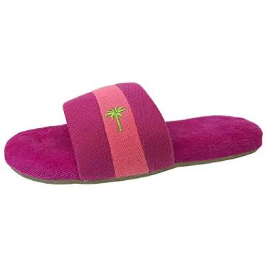 Imagem de isotoner Cabanas Pantufas femininas de espuma viscoelástica para ambientes internos/externos, Very Berry, 6.5-7