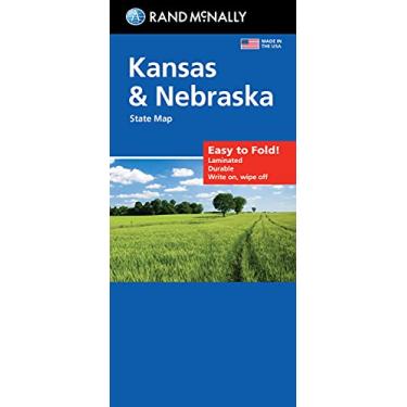 Imagem de Rand McNally Easy to Fold: Kansas & Nebraska State Laminated Map