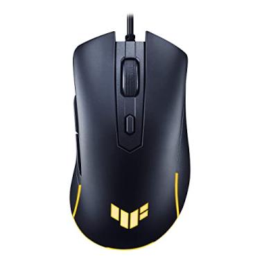 Imagem de ASUS TUF Gaming Mouse para jogos M3 Gen II, com fio, 59 g leve, IP56 resistente a poeira e água, proteção antibacteriana, sensor óptico 8K DPI, 6 botões programáveis, pés de mouse de teflon, preto