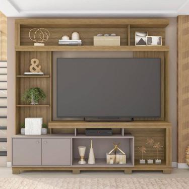 Imagem de Estante Home Para TV 55 Polegadas com 2 Portas Formosa Lamina Mel/Cacao Perfect