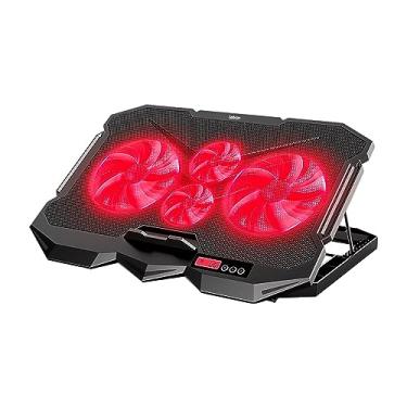 Imagem de SUPORTE 4 COOLERS PARA NOTEBOOK RUSH LED ERGONOMETRO E TELA DE LCD LETRON